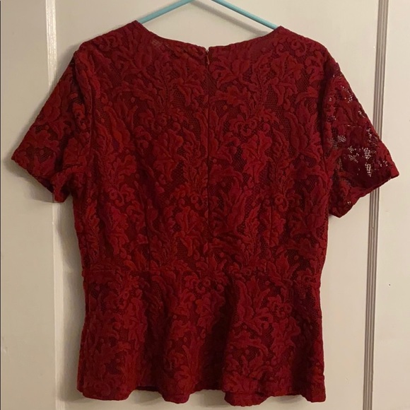 Red Lace Blouse - Picture 4 of 5